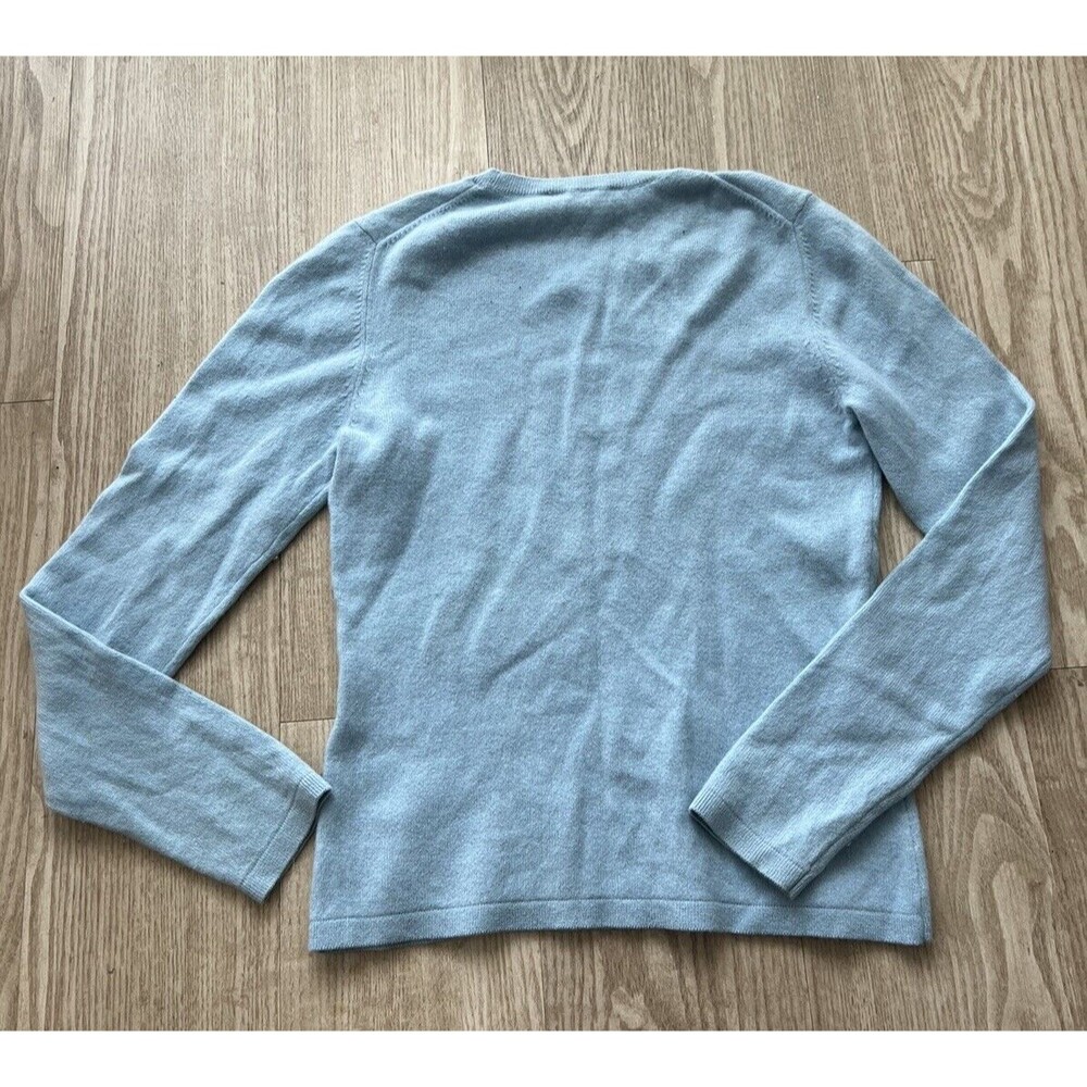 Ann Taylor Cashmere Sweater Blue Small Stain Knit Top Women’s - Picture 2 of 4